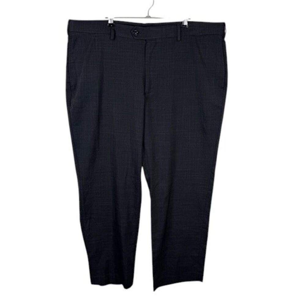 Savane Stretch Comfort Dress Pants Charcoal Gray 40x30 Trousers Slacks Business